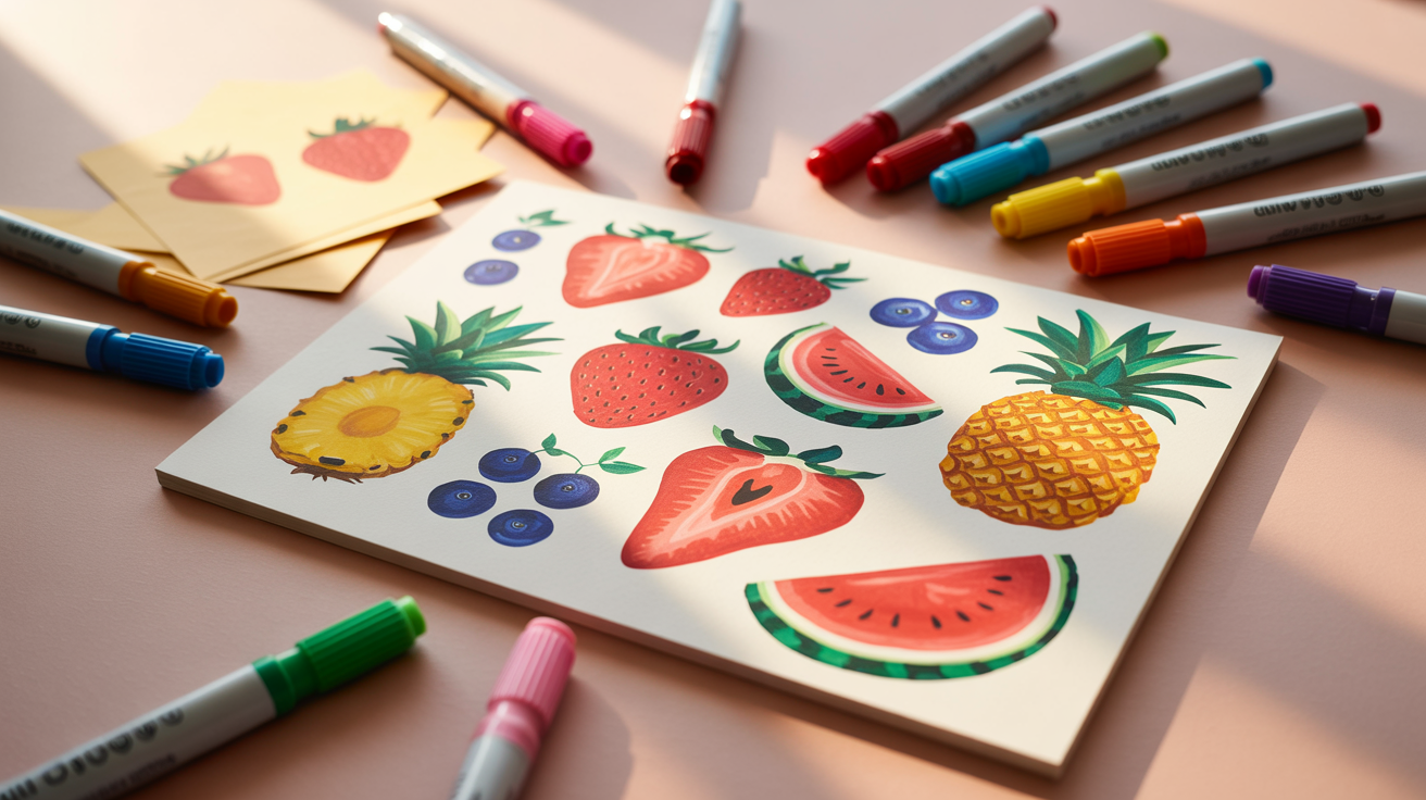 Summer Fruit Illustrations