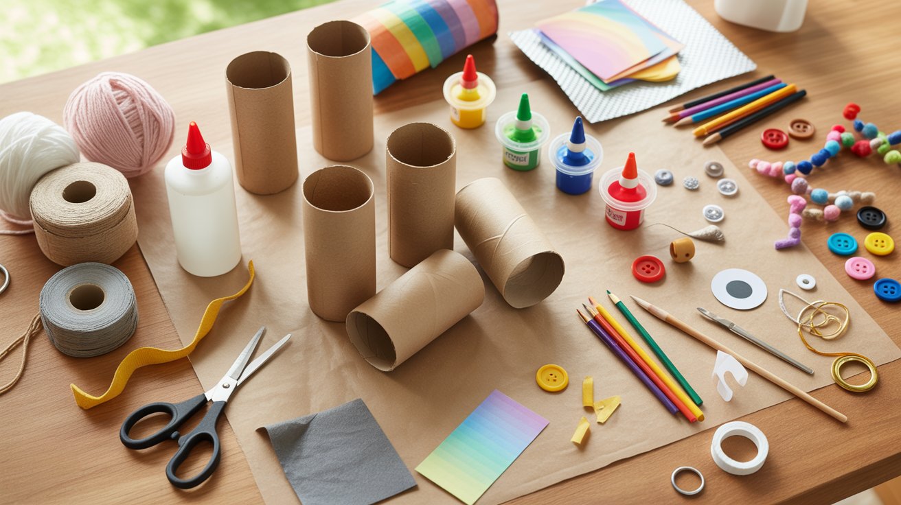 Materials and Tools Needed for Toilet Paper Roll Crafts