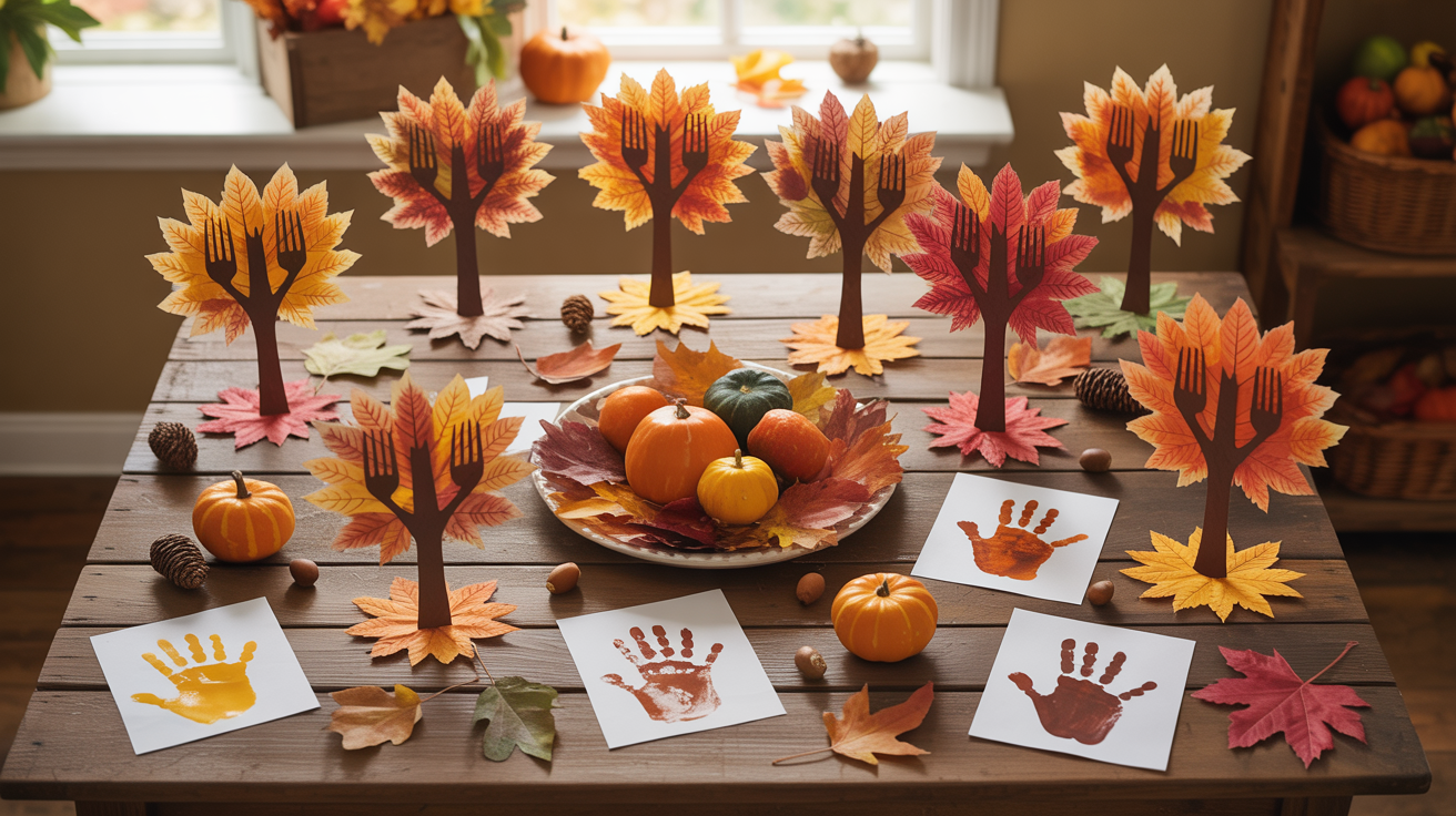 4. Fork-Printed Fall Trees