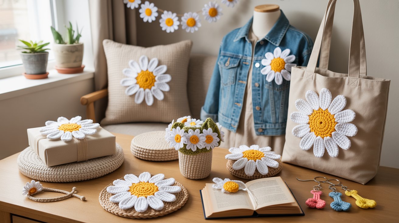 Creative Uses for Crocheted Daisies