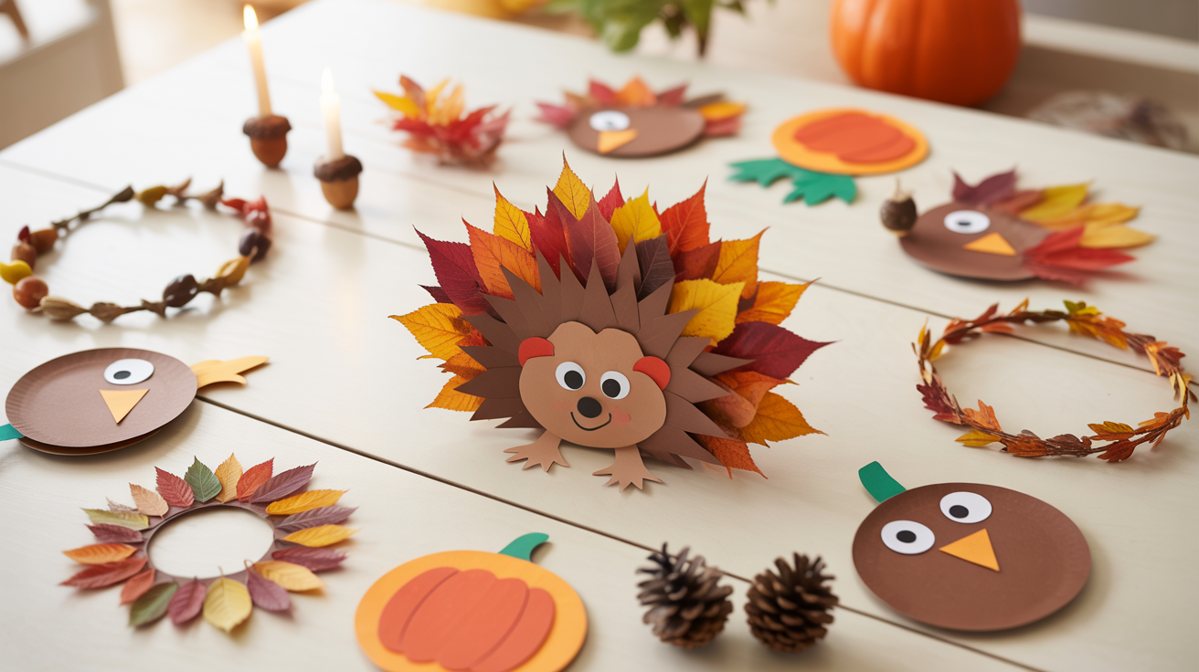 11. Hedgehog Leaf Craft