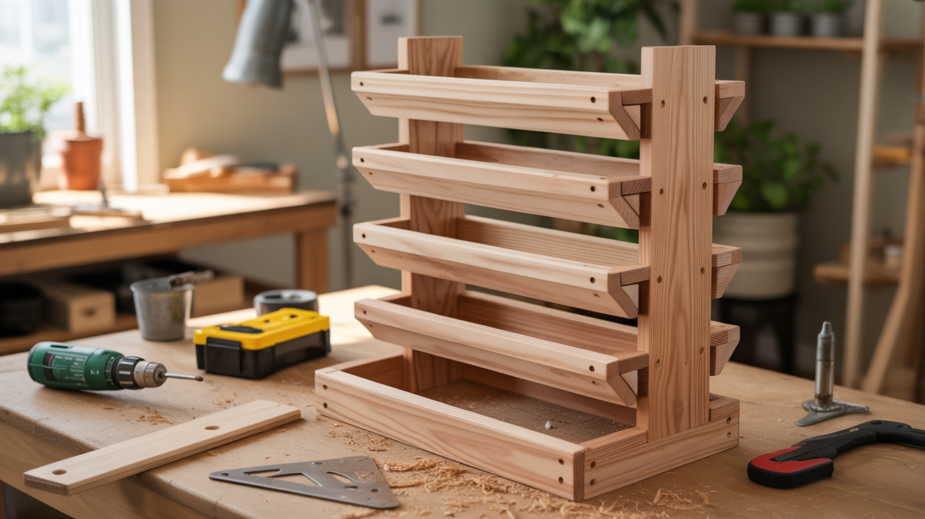 Step 3: Prepare and Attach Shelves to First Side