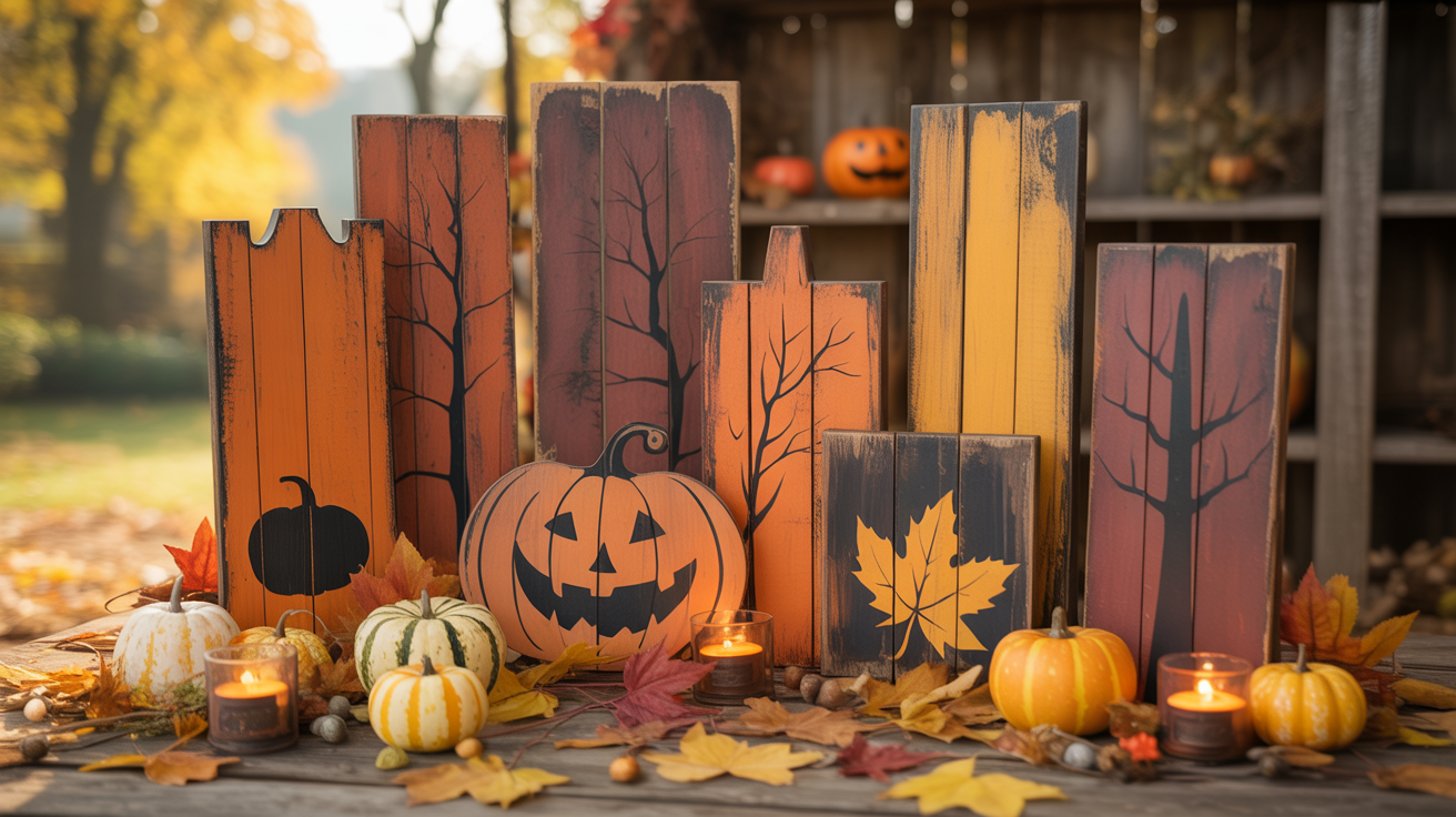 Rustic and Aged Halloween Signs