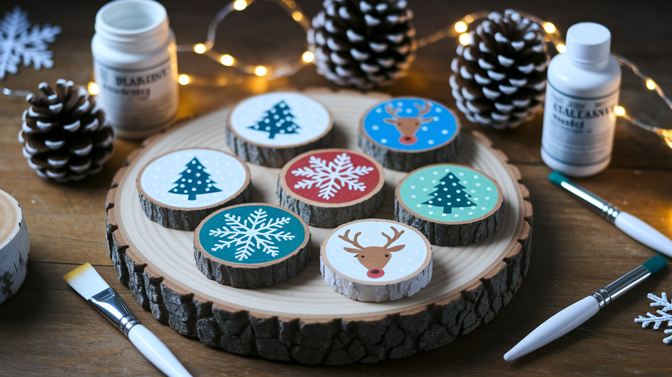 1. Hand-Painted Holiday Ornaments