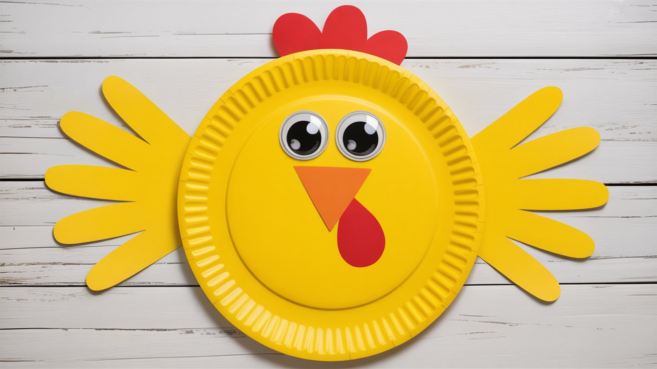 6. Paper Plate Chicken Craft