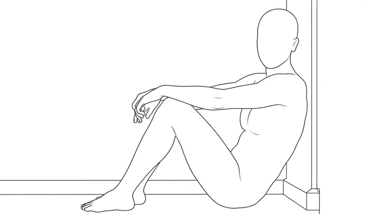 Sitting Against a Wall Drawing Base
