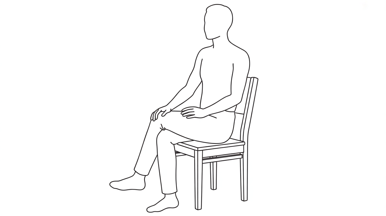 Crossed-Leg Chair Sitting Drawing Base