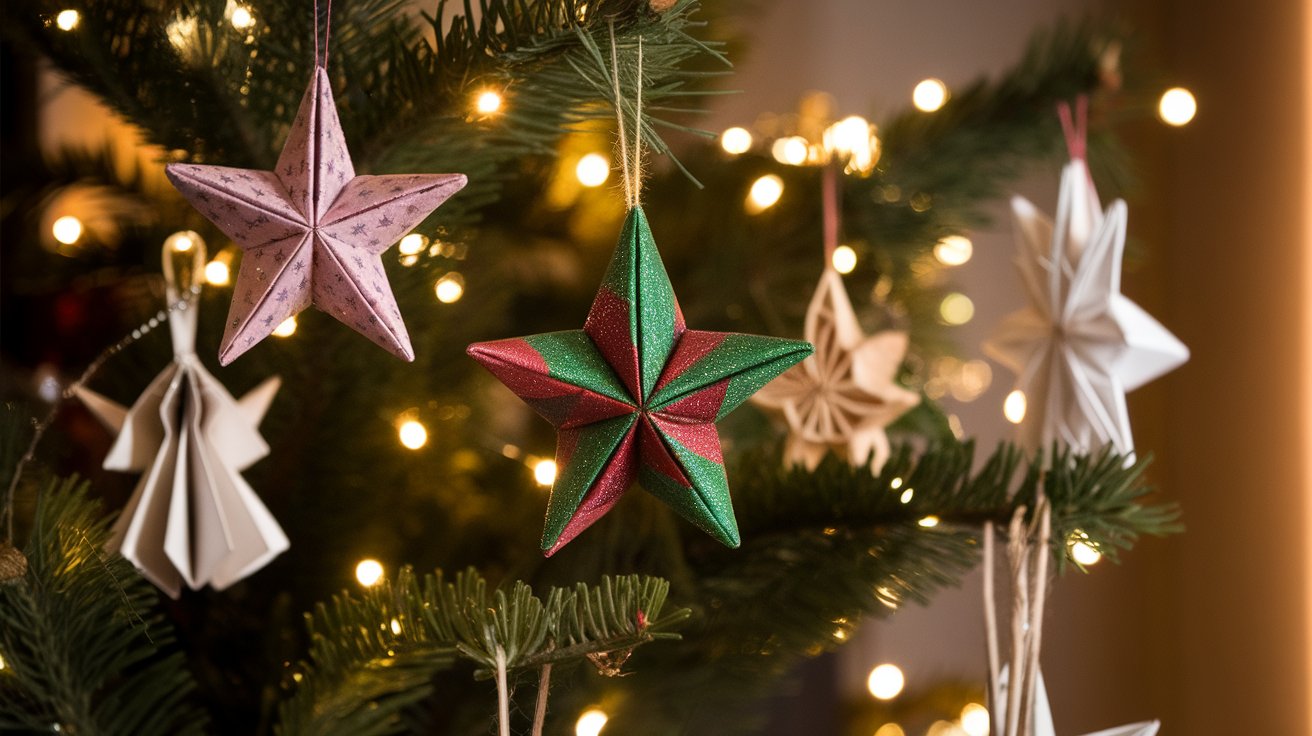 11. Origami Christmas Ornaments
