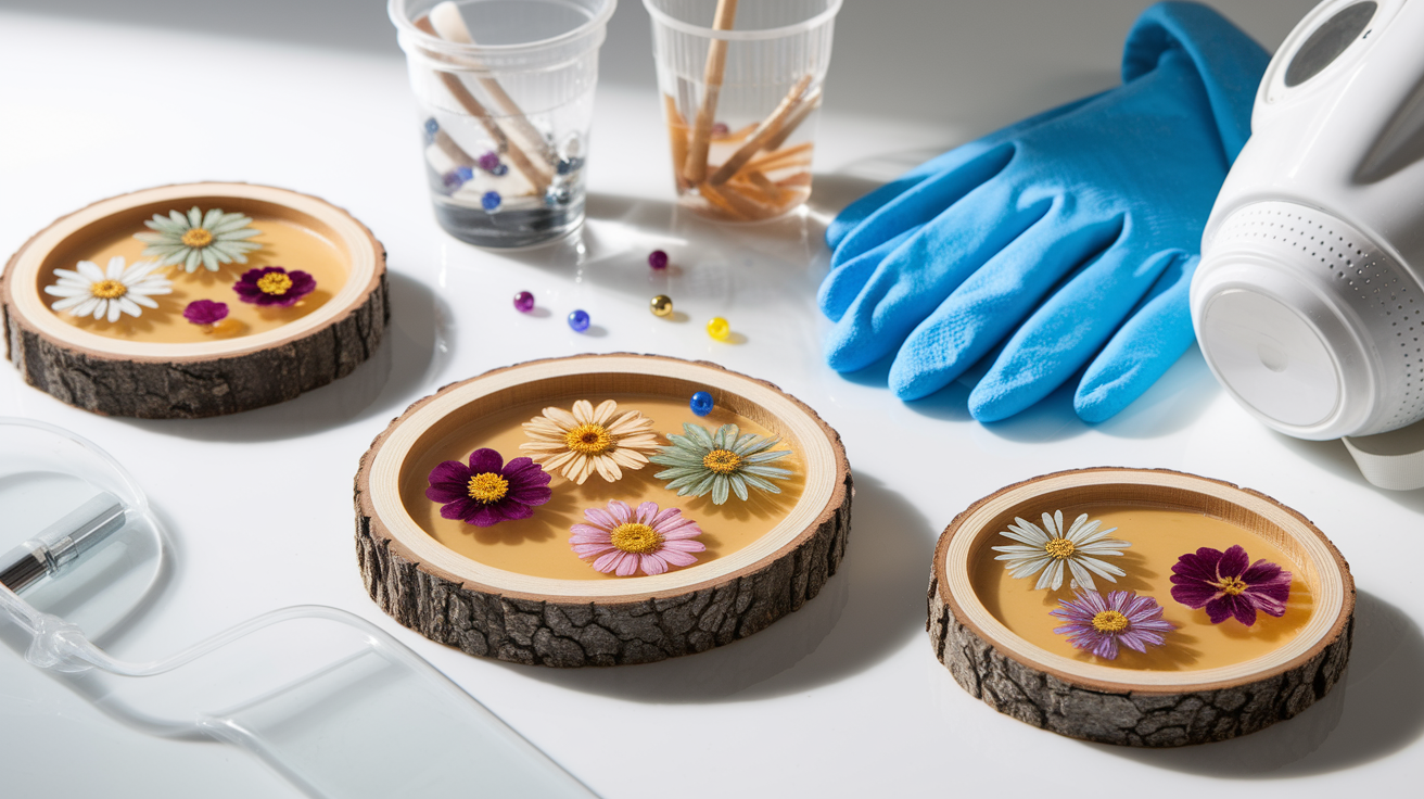8. Resin-Coated Wood Slices
