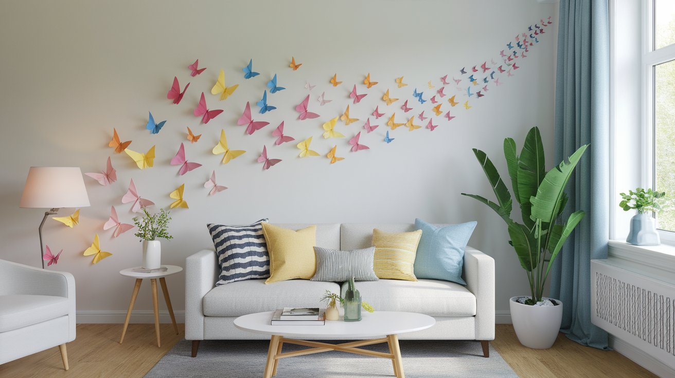 6. Paper Butterfly Wall Art