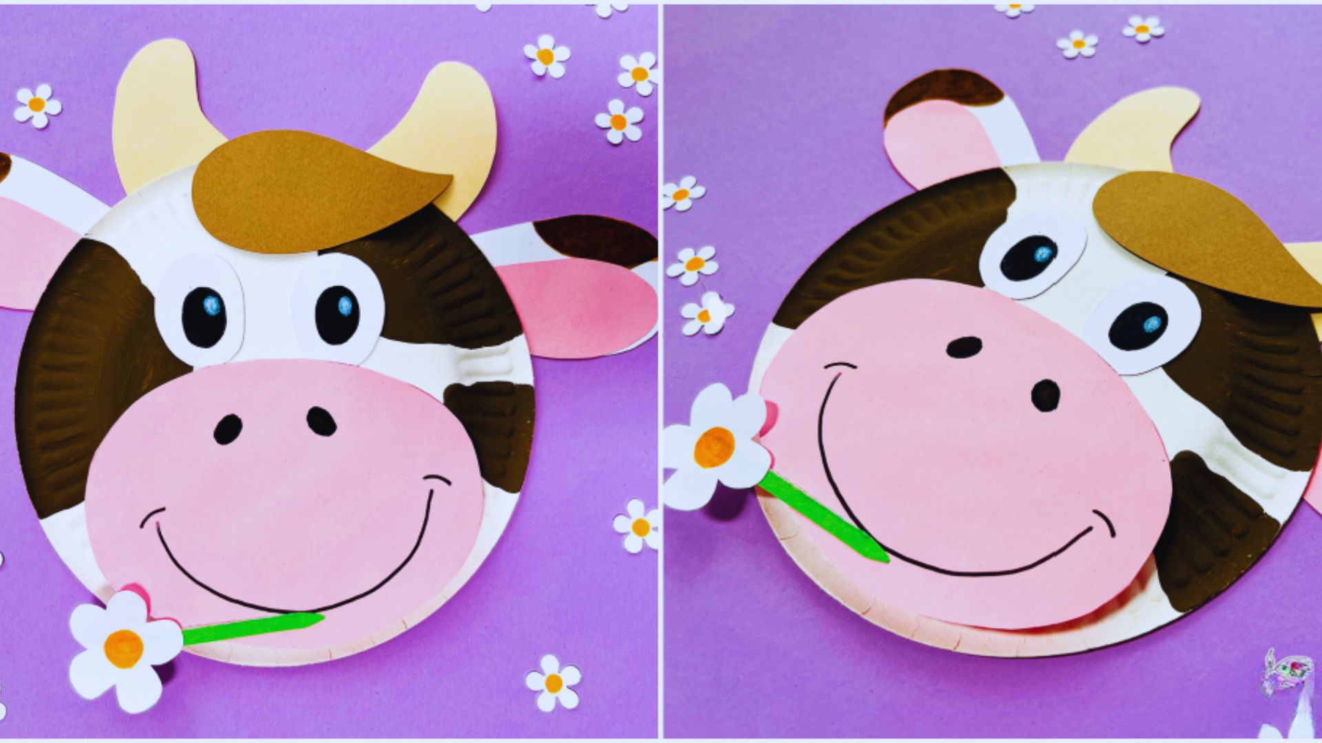 3. Paper Plate Cow Craft