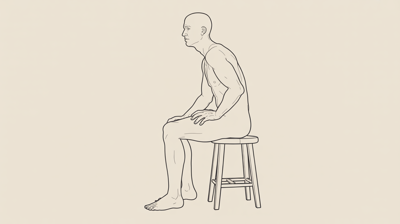 Sitting on a Stool Drawing Base