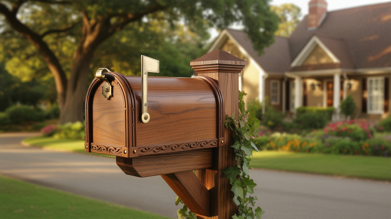 Decorative Post-Mount Mailbox