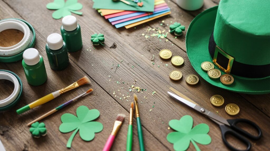 45 St. Patrick’s Day Crafts: Fun & Creative DIY Ideas Colorful St. Patrick's Day crafts for kids, featuring shamrocks, rainbows, and leprechauns made from various materials.