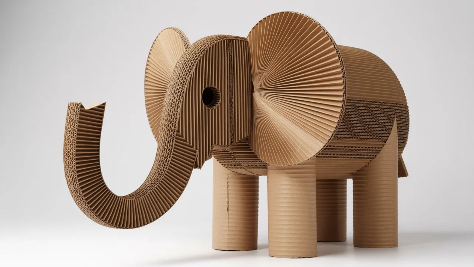 4. 3D Elephant Craft Using Recyclables