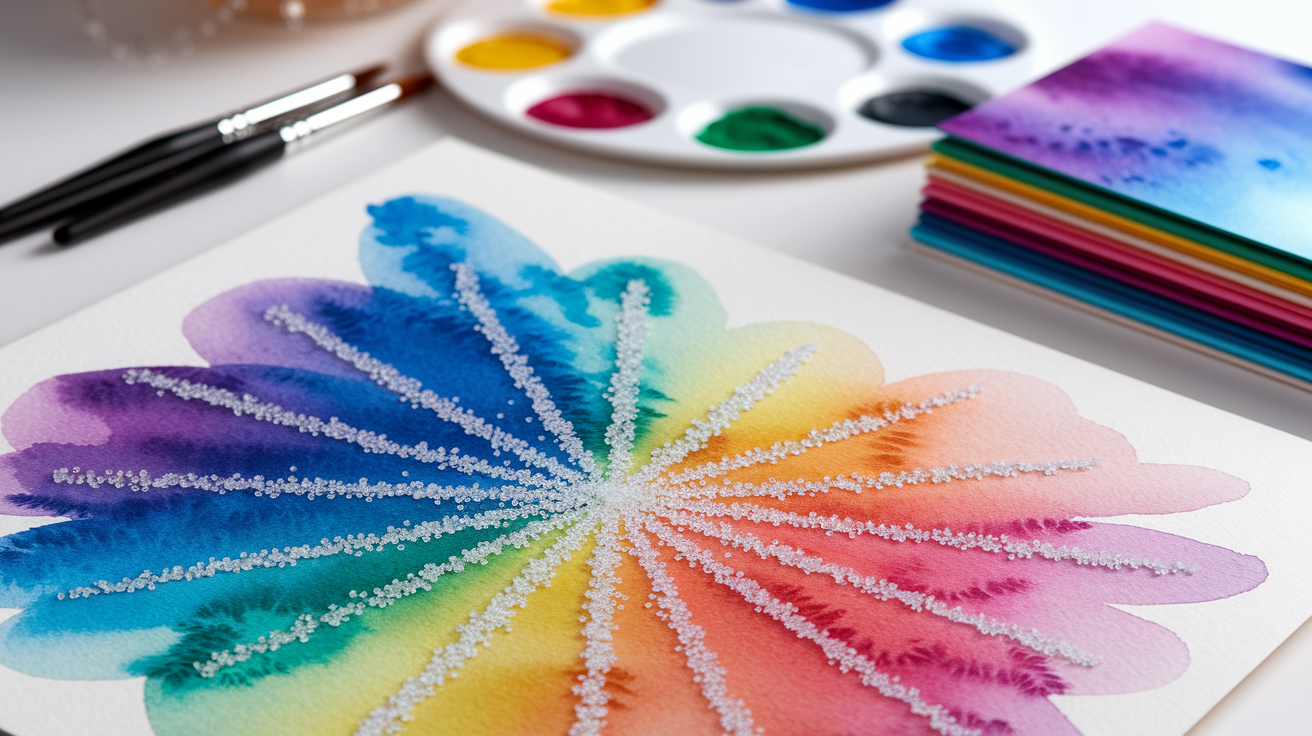 2. Salt and Watercolor Magic