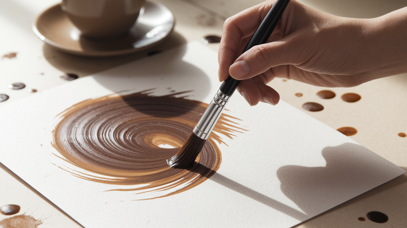 1. Coffee Painting Art