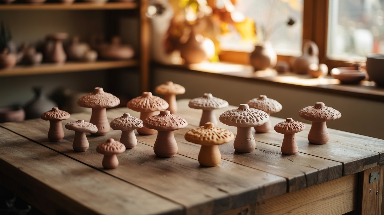 Decorative Clay Mushrooms