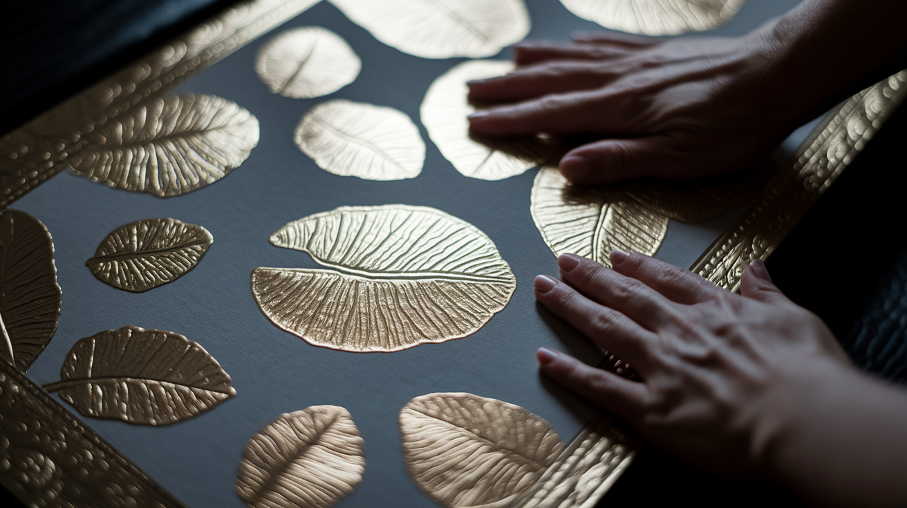 20. Embossed Foil Art
