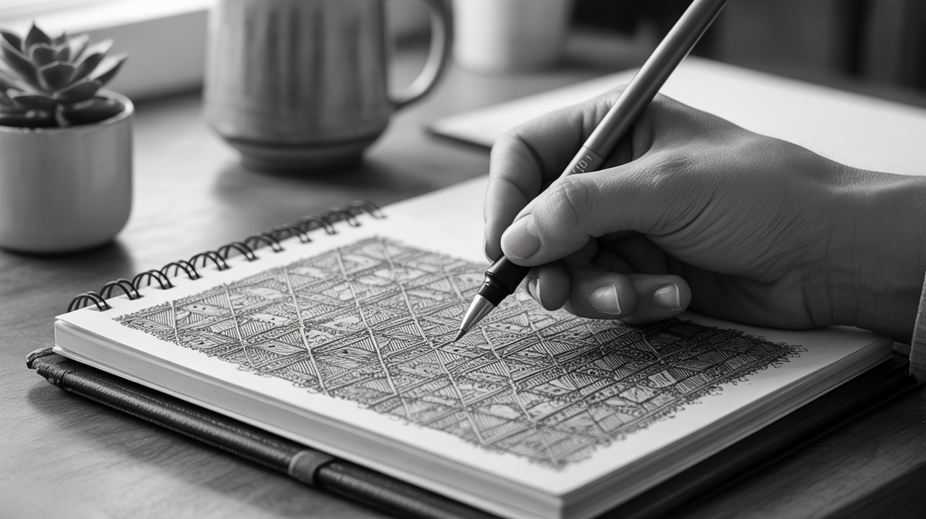 5. Zentangle Doodle Art