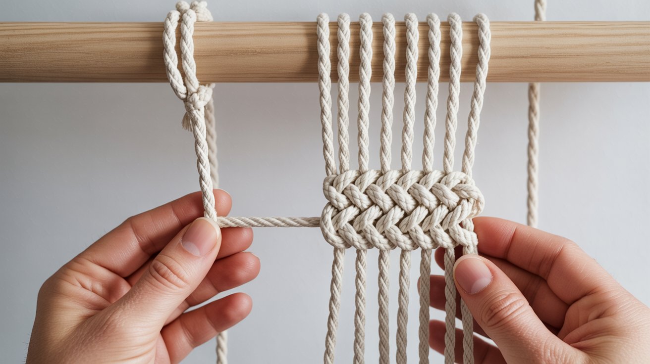 A person grips a rope tightly with both hands, demonstrating strength and focus.