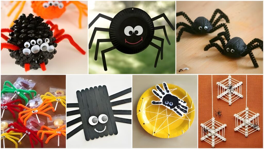 : A collection of fun spider crafts for preschoolers, designed to inspire creativity and hands-on learning.