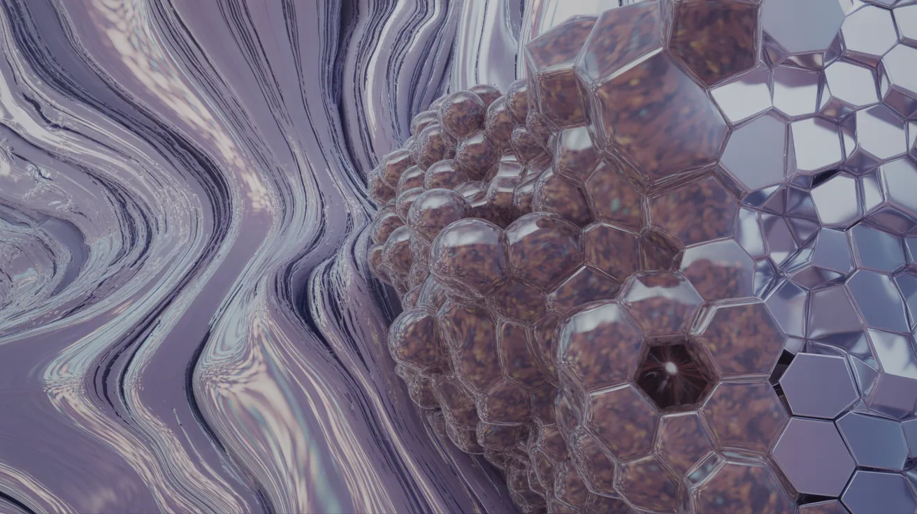 A digital illustration of a rock displaying a unique honeycomb texture, emphasizing its geometric design.