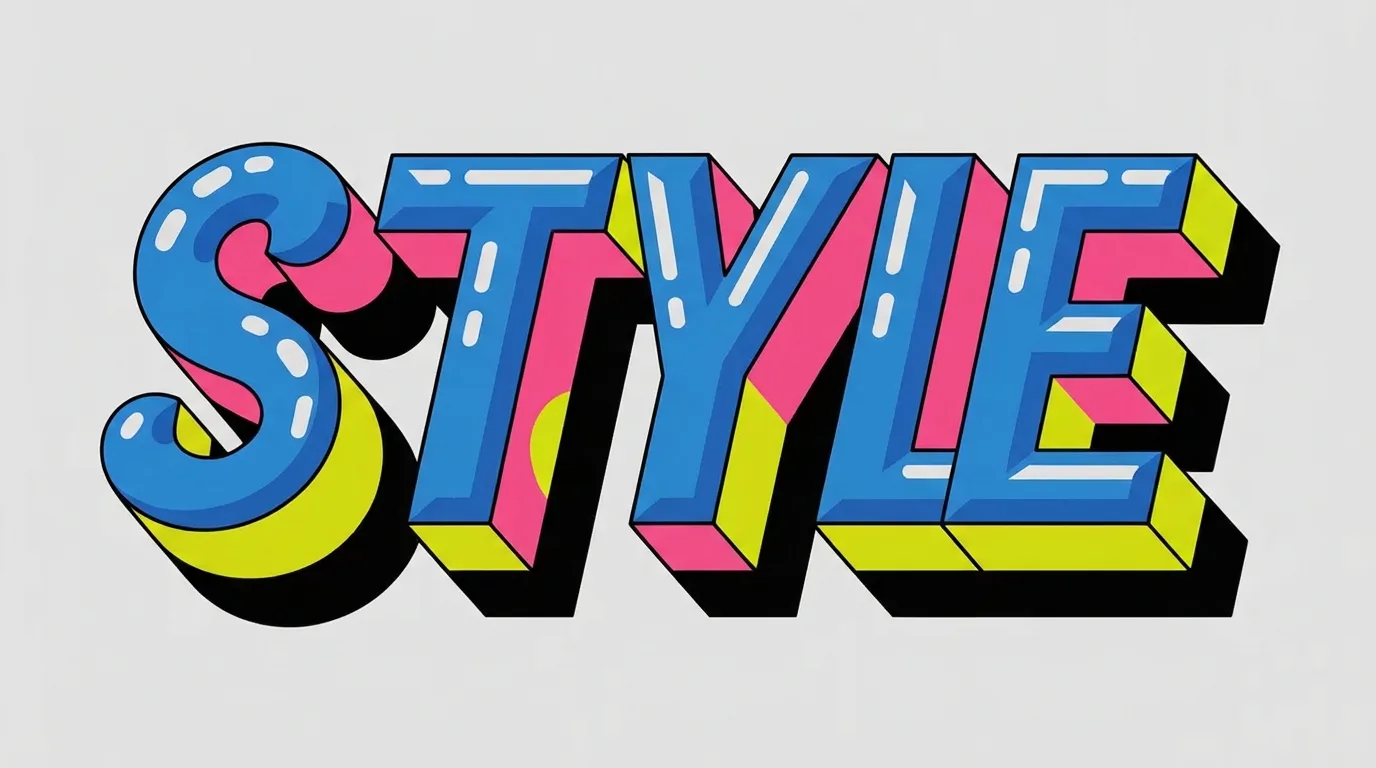 The word "style" displayed in vibrant, colorful letters against a neutral background.