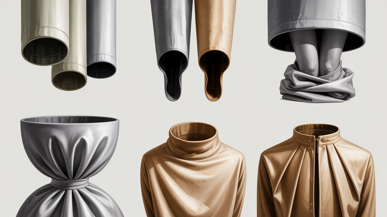 A diverse assortment of clothing items, including shirts, pants, and dresses, displayed together on a neutral background.