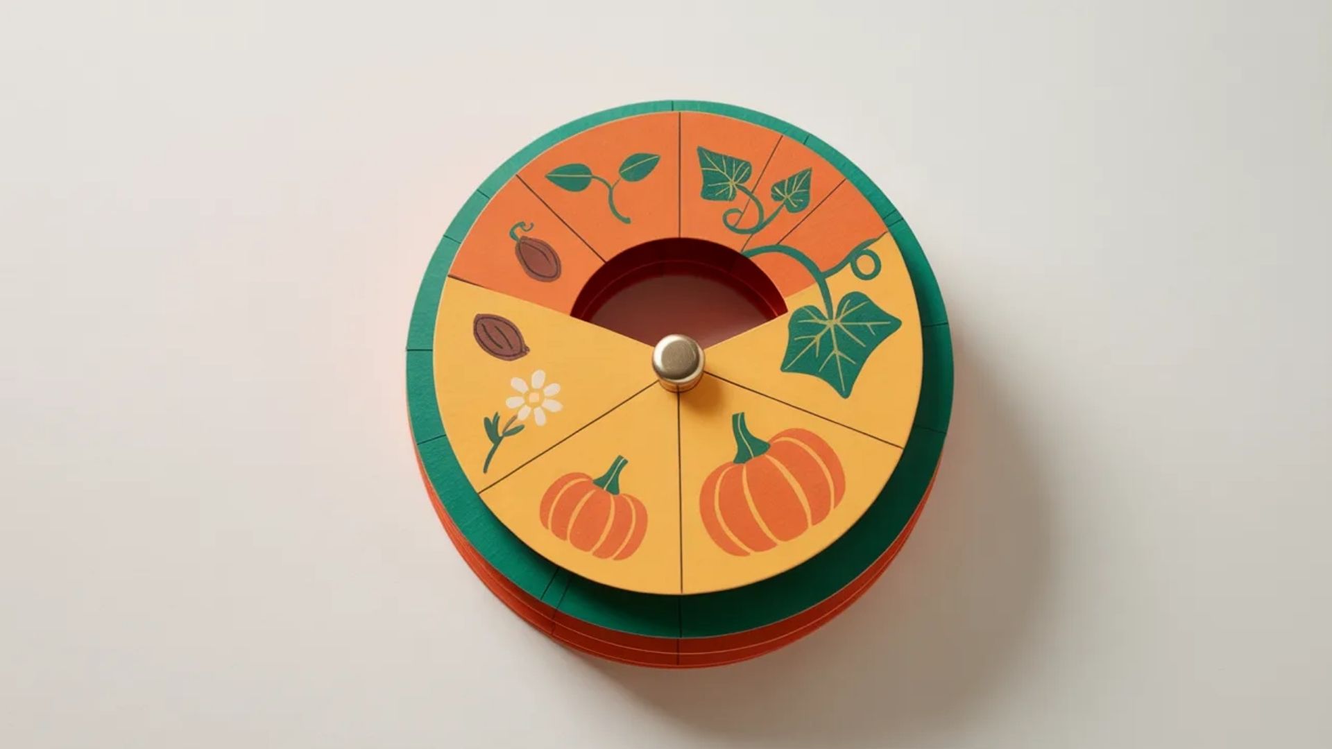 A decorative clock featuring a pumpkin design, highlighting a seasonal autumn theme.