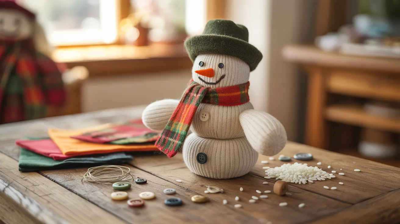 27. Sock Snowman Craft