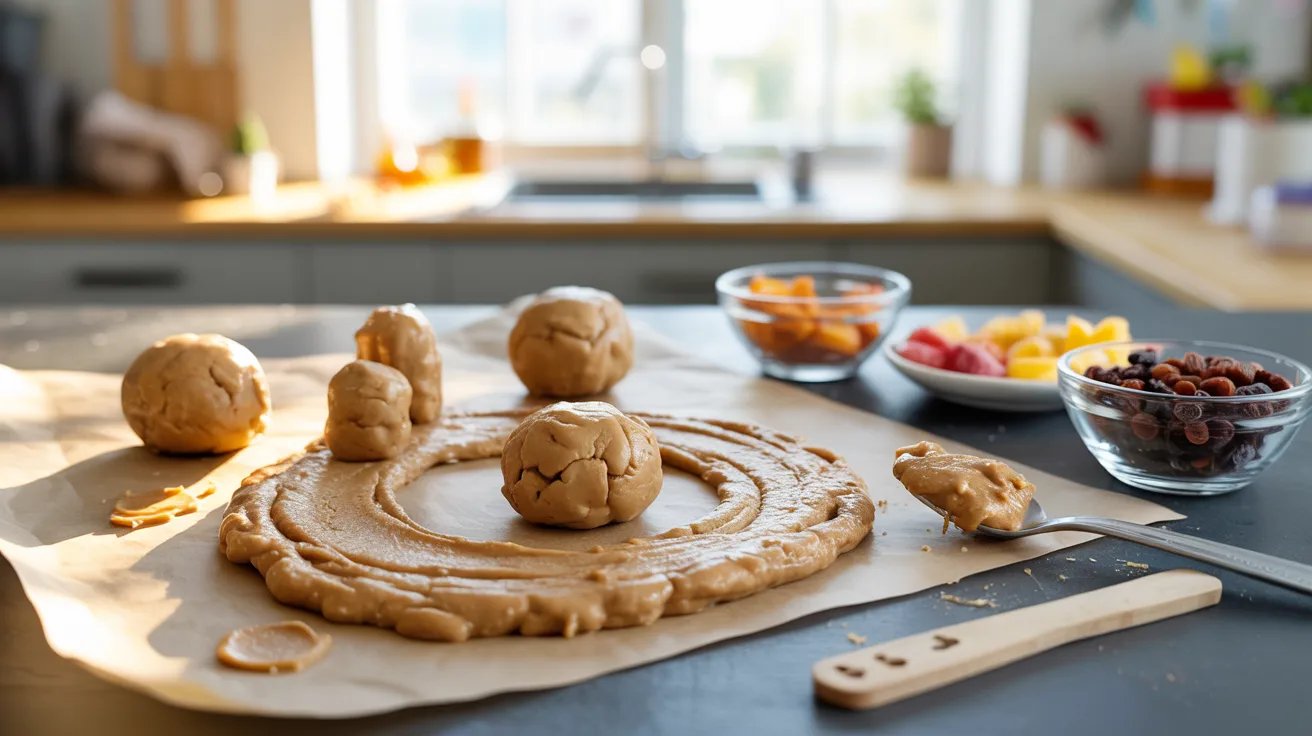 Edible playdough fun activity for kids’ sensory play using safe, edible dough for creative shaping and learning.