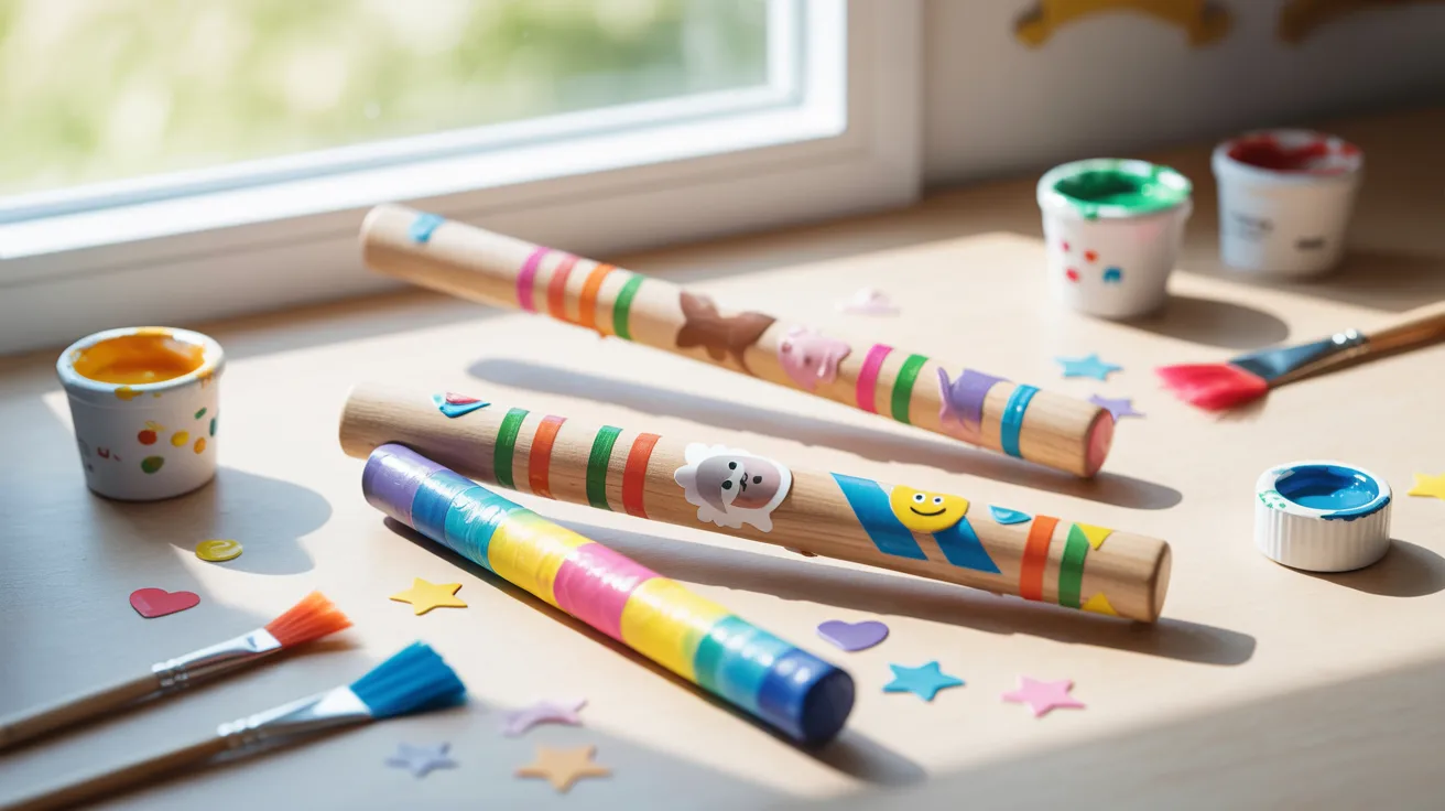 Rhythm stick craft for kids’ DIY musical activity creating simple percussion tools for beat and rhythm learning