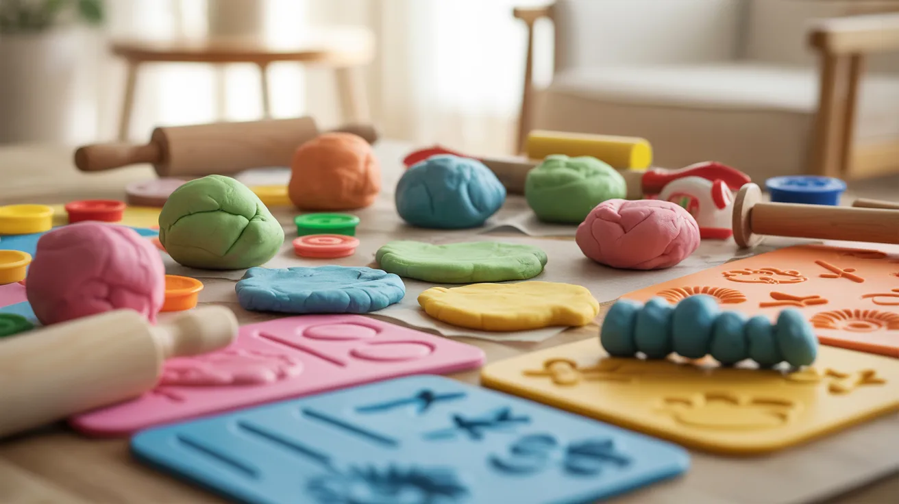 - Playdough shape creations for kids’ hands-on sensory and creative learning activity.