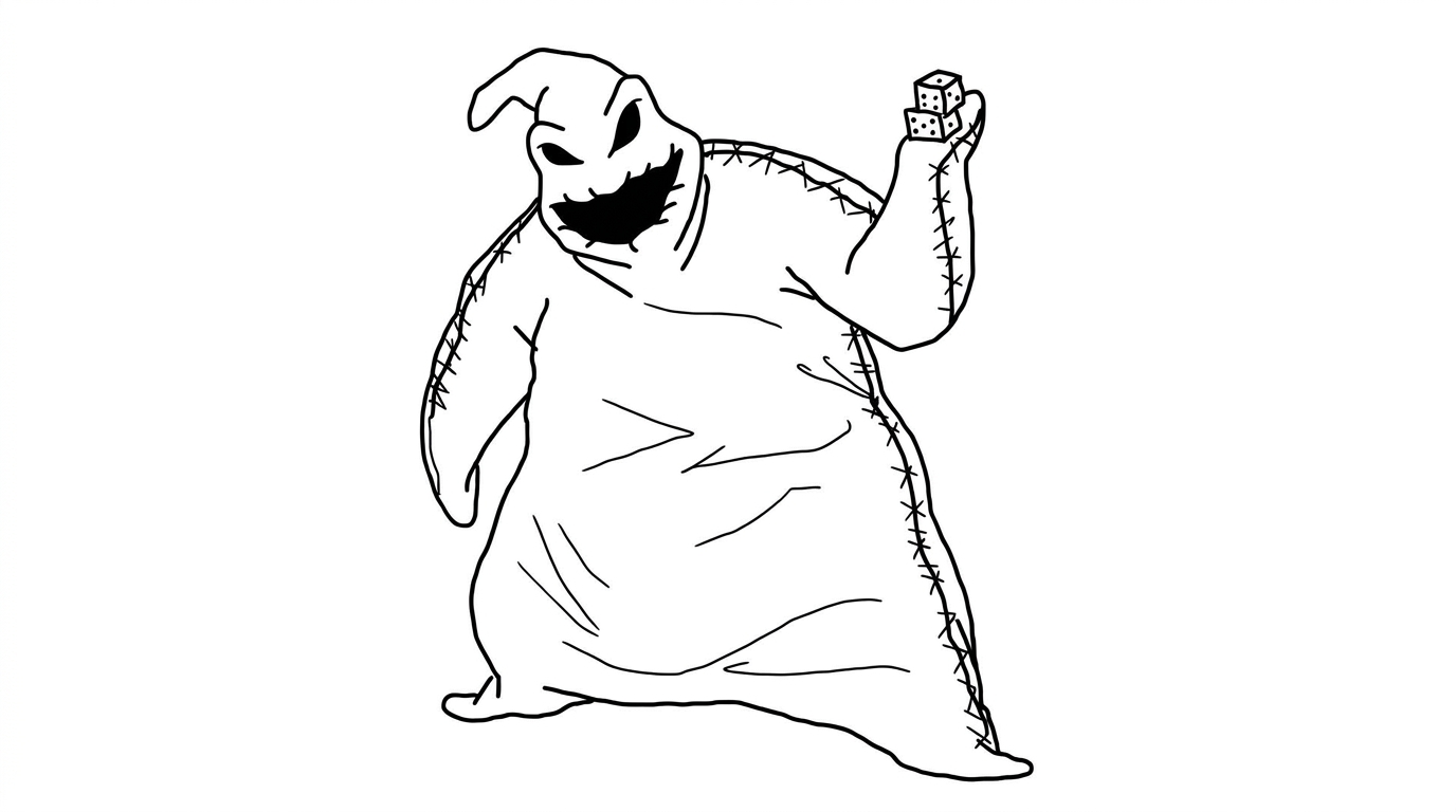 Clean outlined drawing with dark lines erased guidelines smooth polished cartoon style simple finish