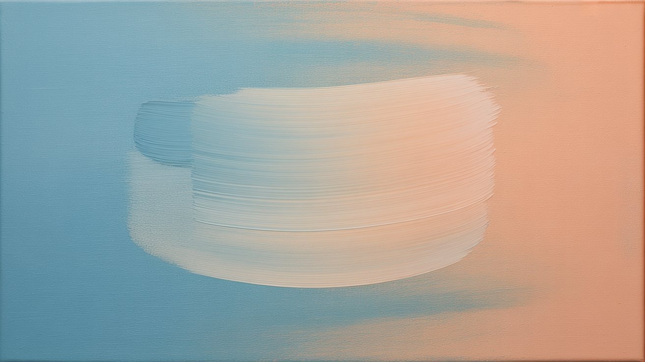 On a canvas with background ombre gradient a clean and polished technique painting.