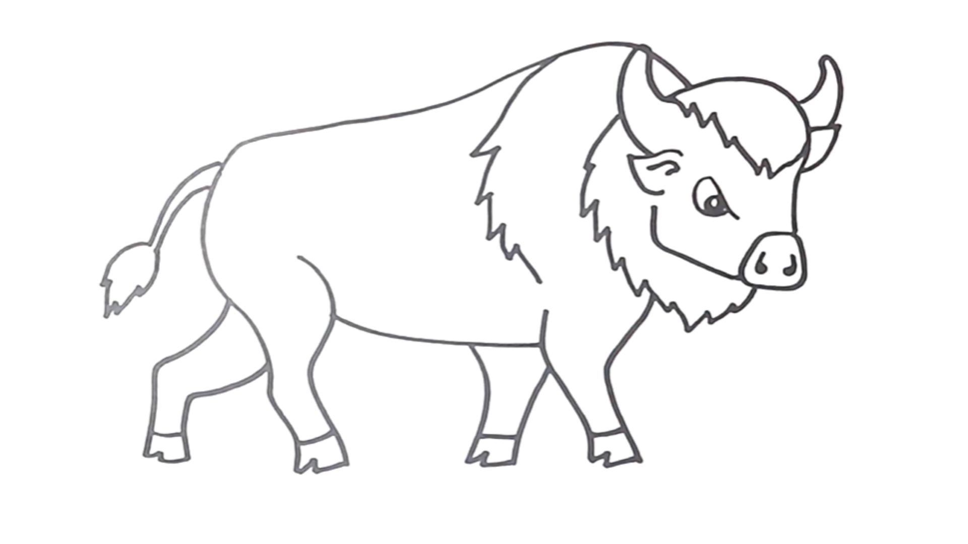 "An artistic representation against a white backdrop, highlighting its robust form and textured fur."