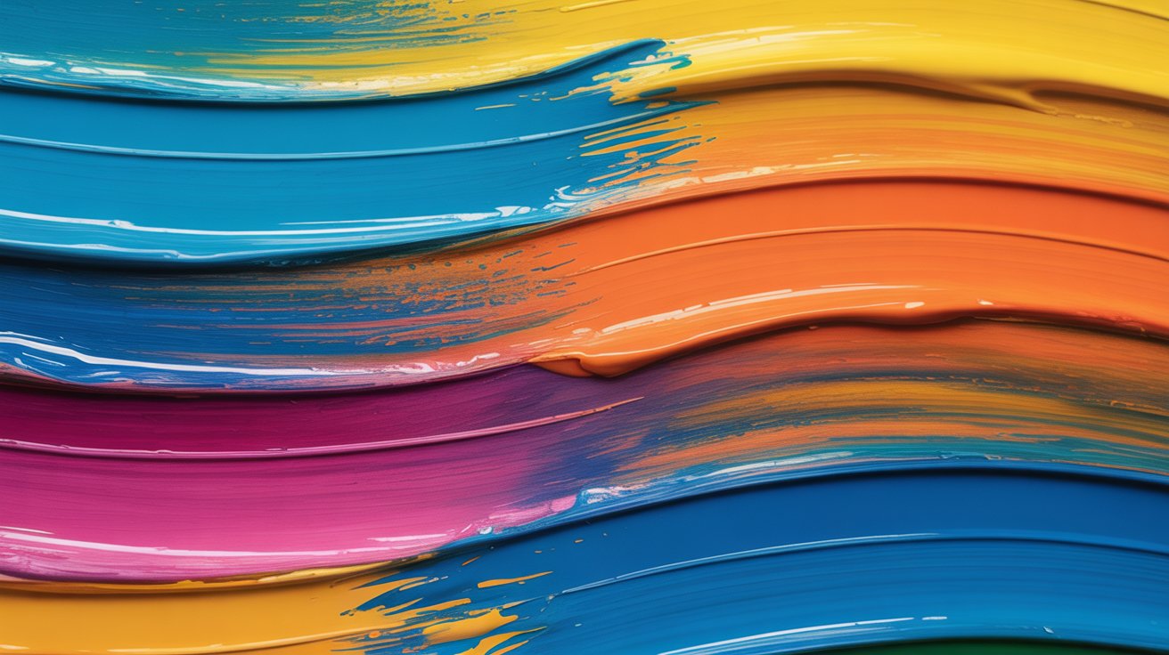 A painting of texture art that is done by palette knife on a canvas.