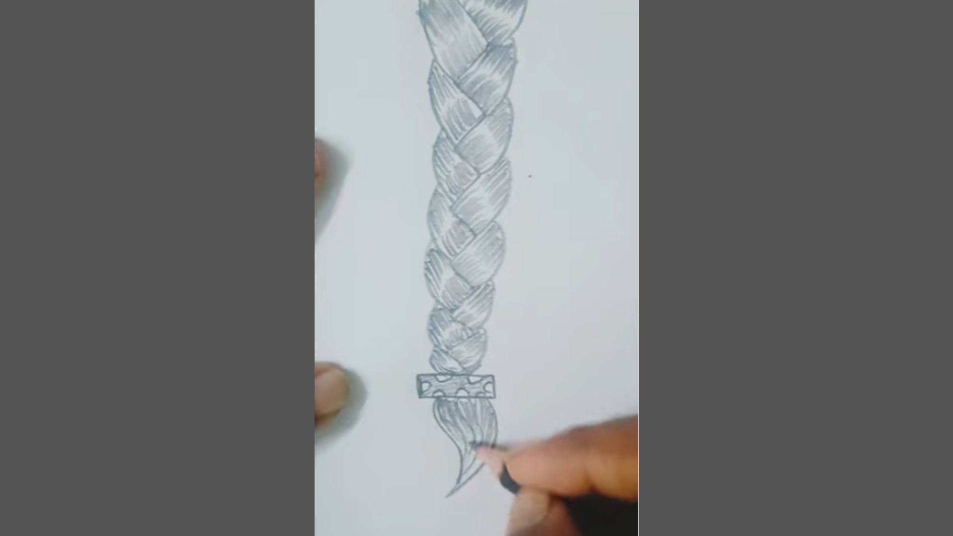 Loose ends and final shading complete a clean, realistic braid.