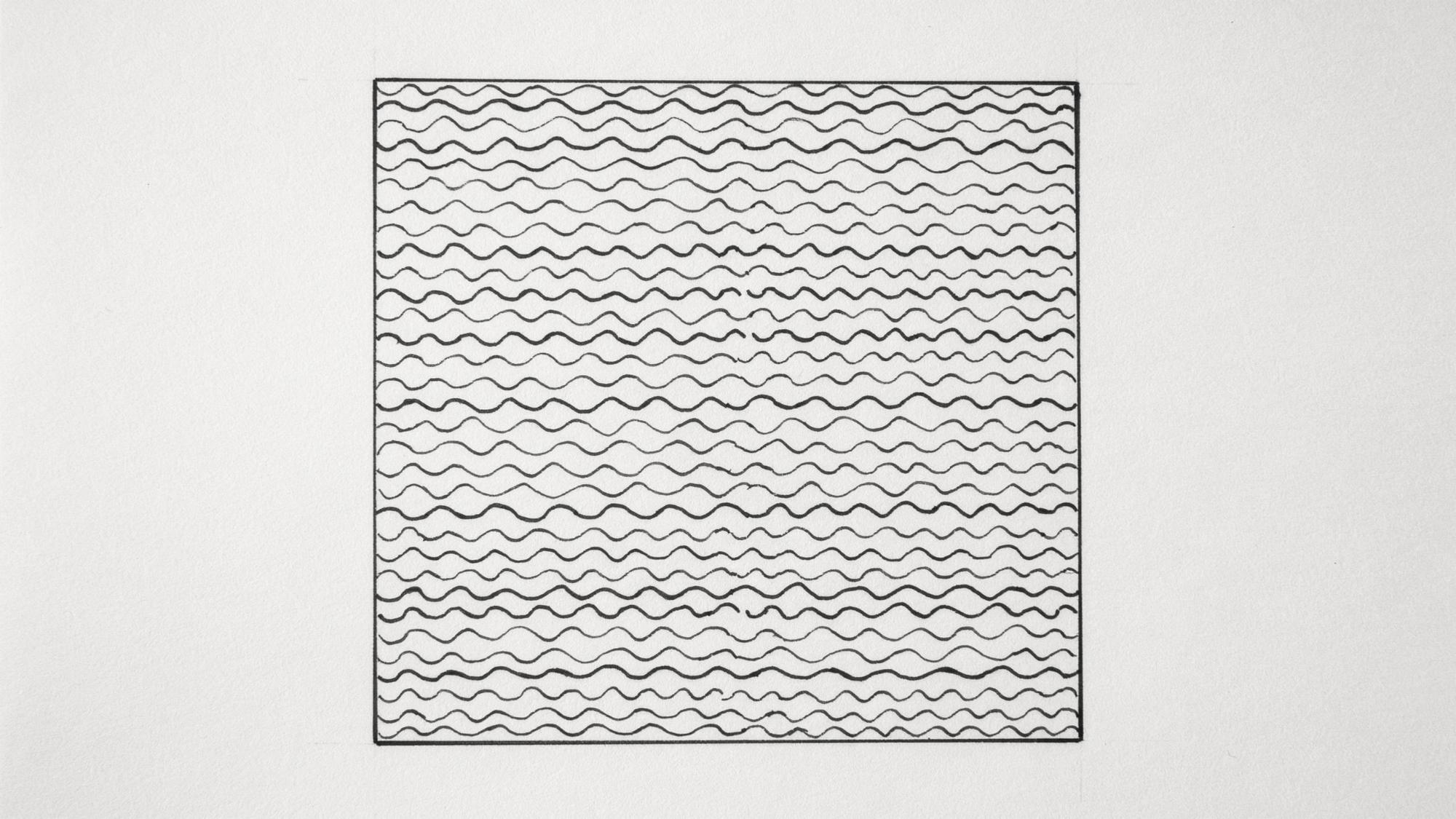 Basic wave line Zentangle pattern.