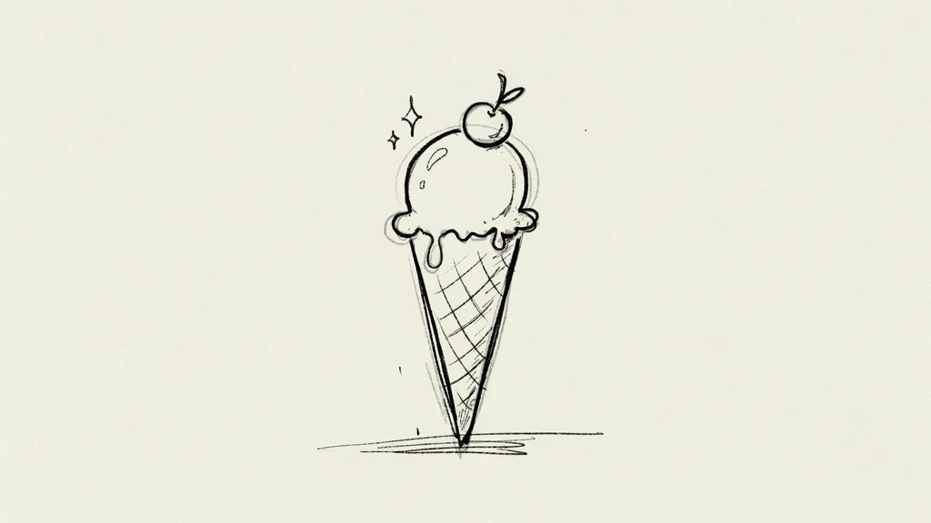 Ice cream cone doodle