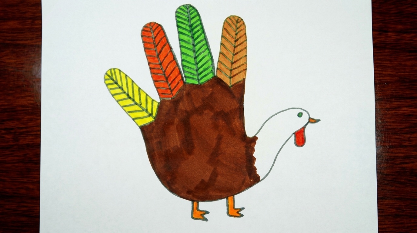 Thanksgiving turkey drawing.