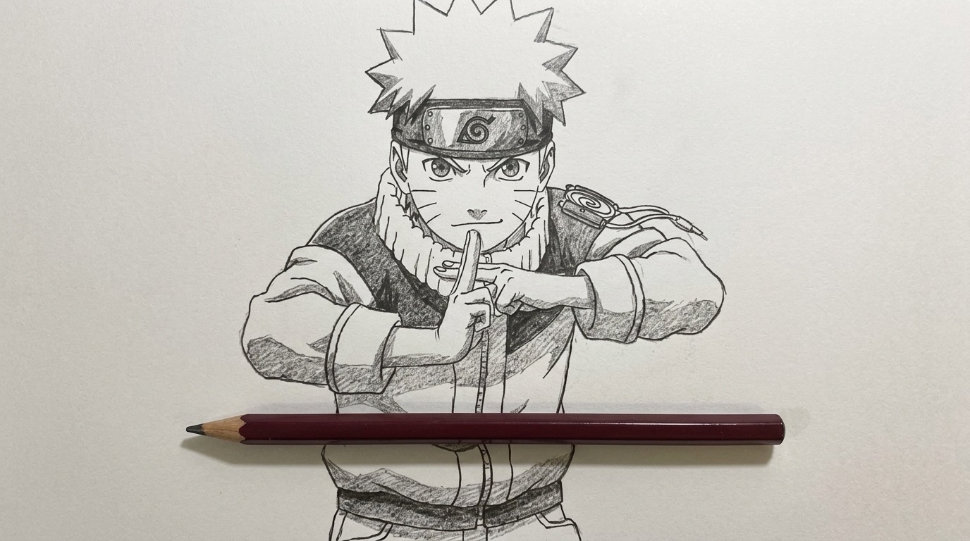 sketch of naruto uzumaki.