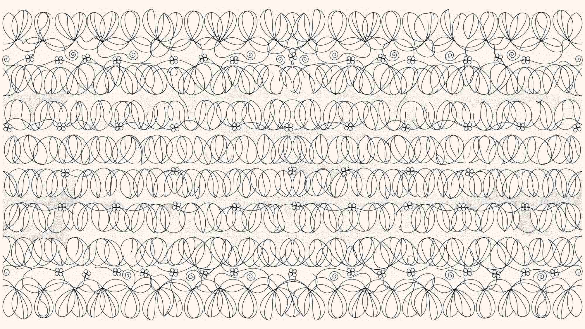 Leaf stroke Zentangle pattern.