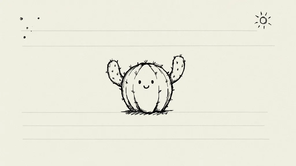 Easy cactus doodle