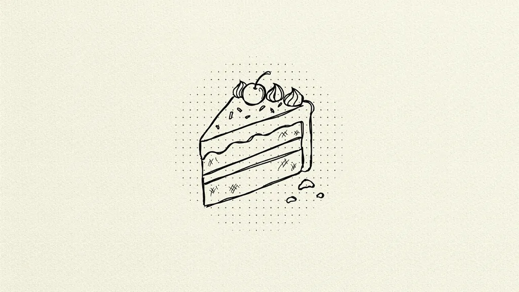 Cake doodle drawing