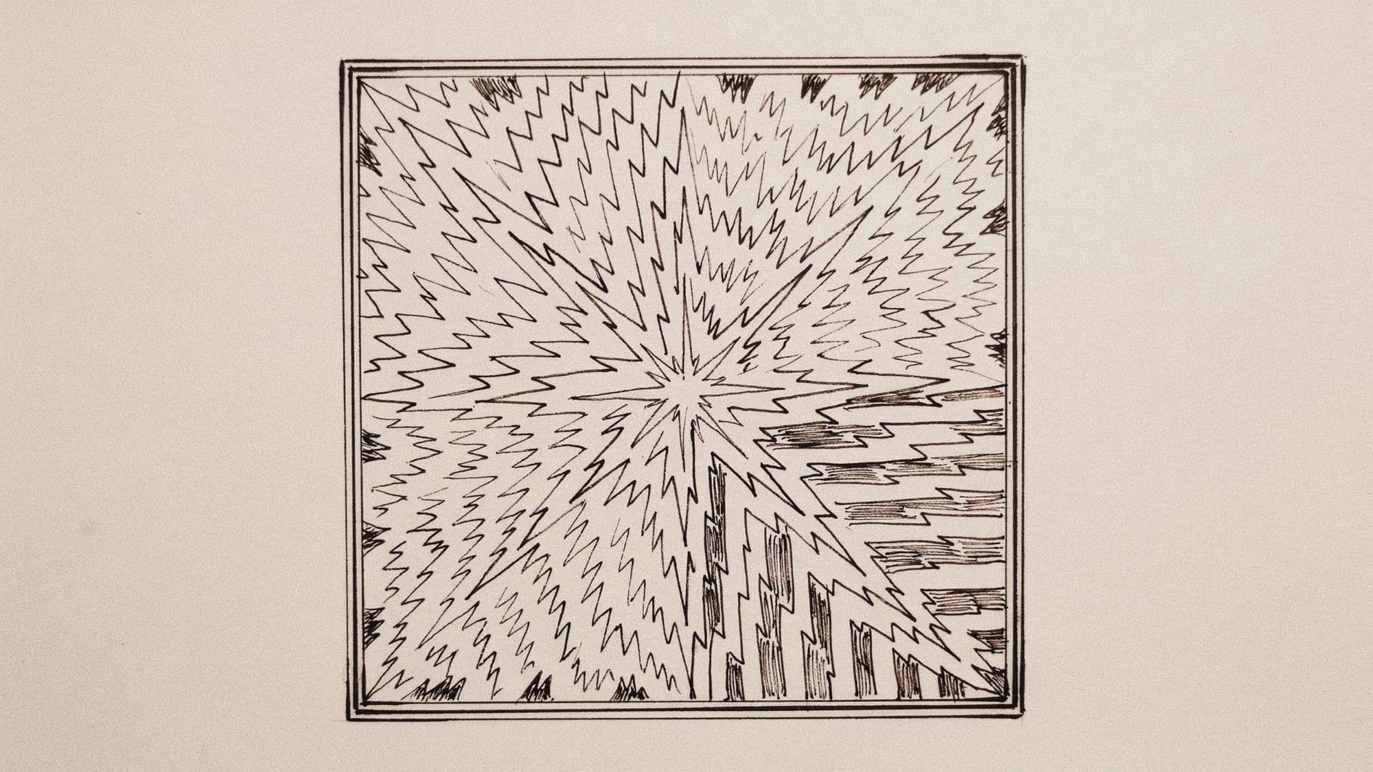 Zig-zag Zentangle Pattern.