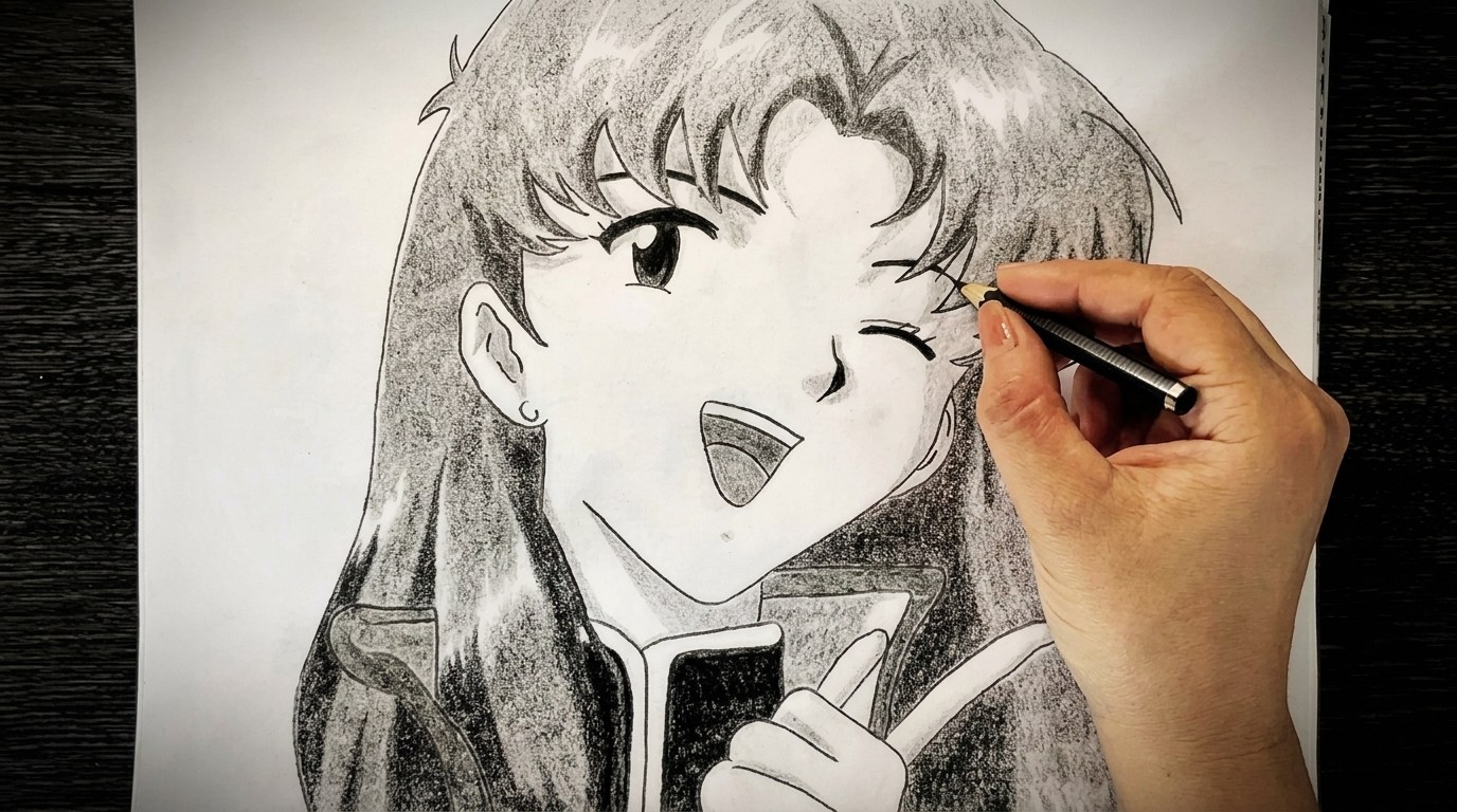 sketch of Katsuragi Misato.