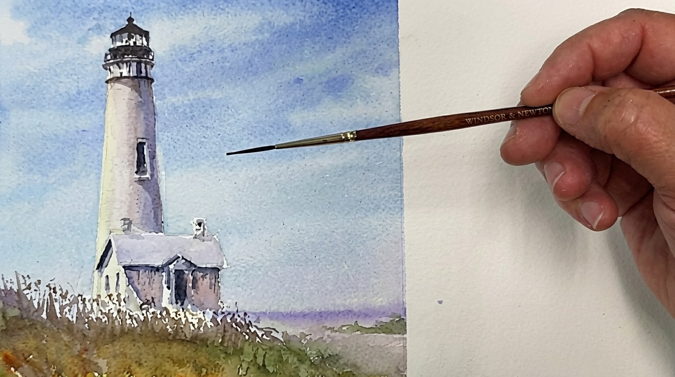 image showing lighthouse painting.