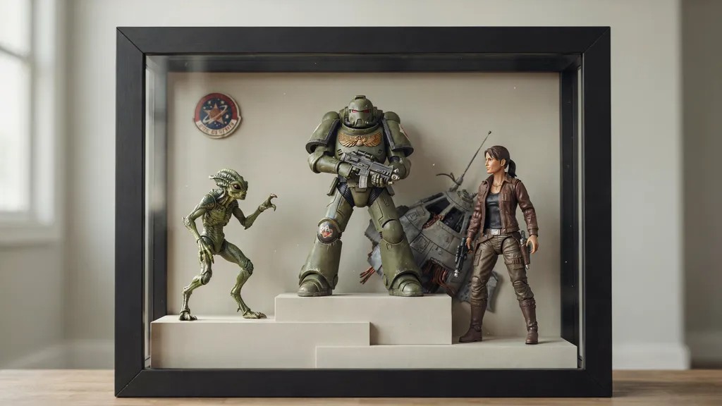 Action figure display shadow box.